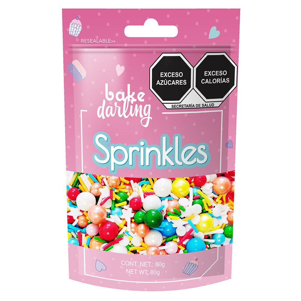 SPRINKLES PERLA Y JIMMIES 80 GR BAKE DARLING