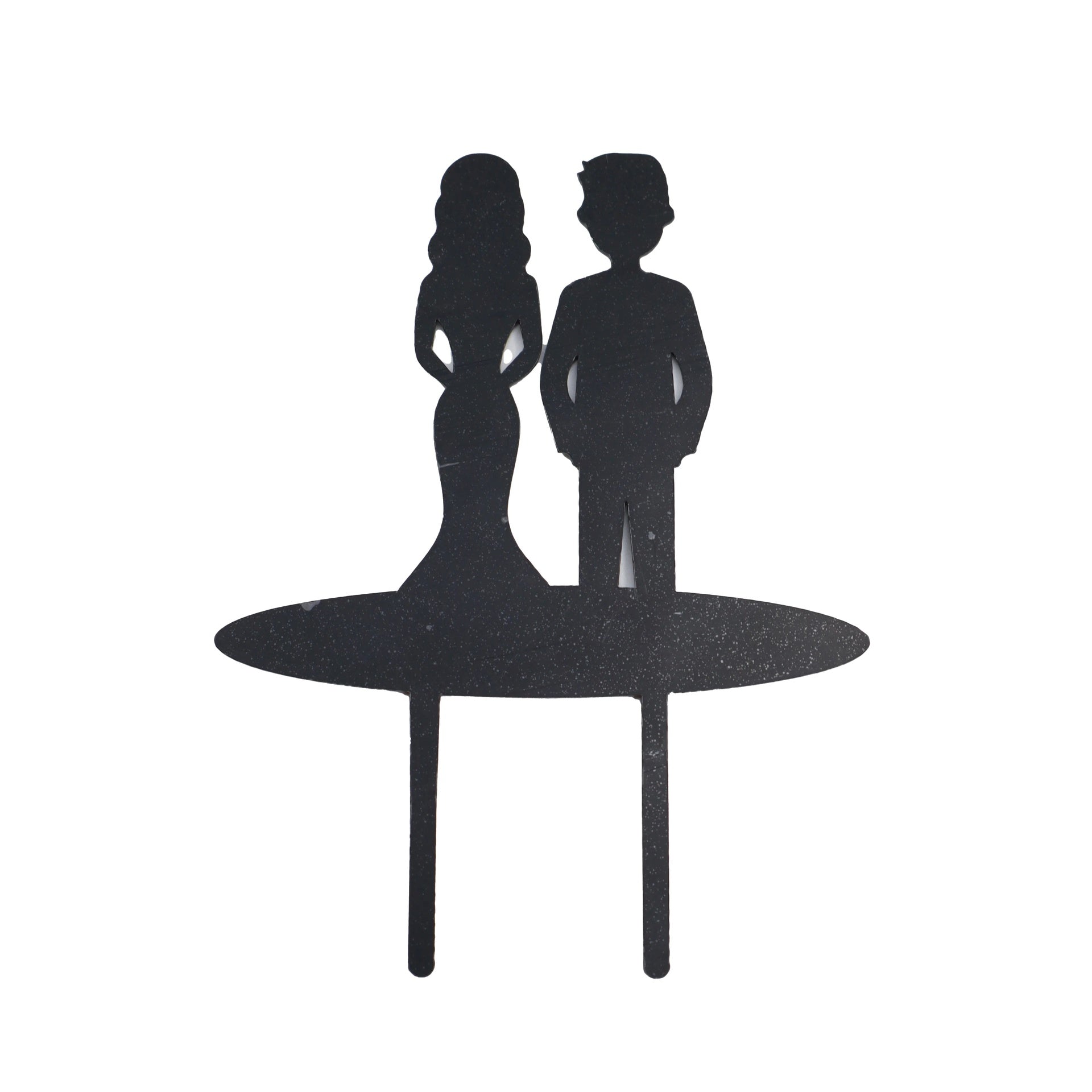 LETRERO NOVIOS EN BODA NEGRO ACRILICO ALEGRIA