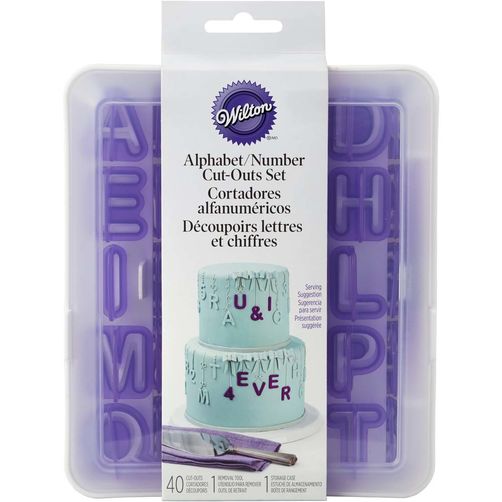 JUEGO CORTADORES NUMEROS Y LETRAS FONDANT WILTON