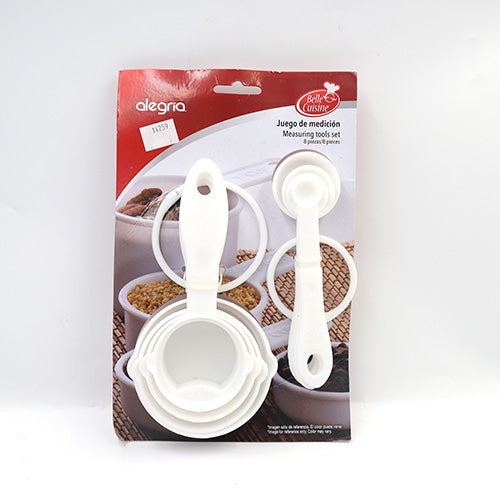 TAZA Y CUCHARAS MEDIDORAS ACERO INOXIDABLE ALEGRIA 5-5009