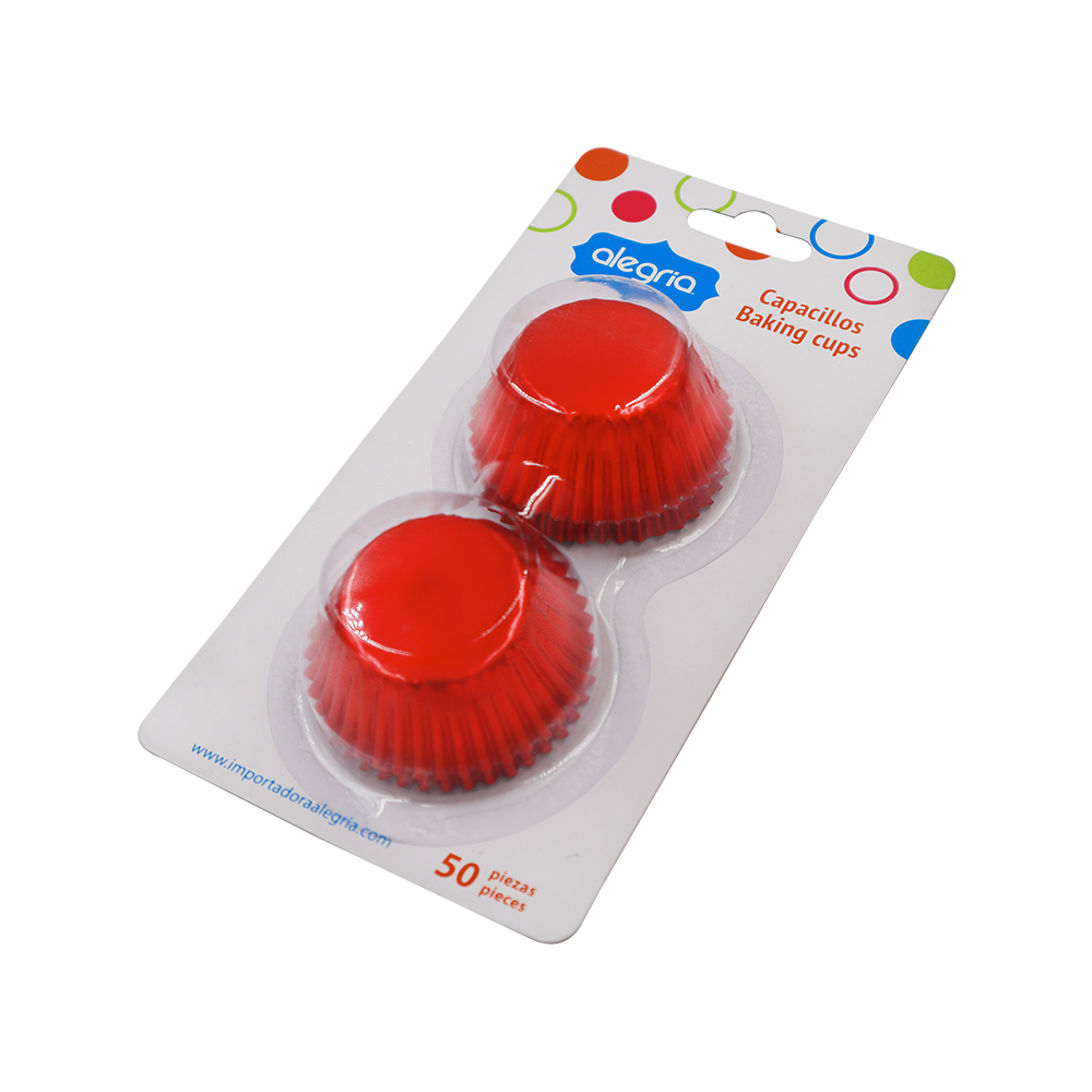 CAPACILLO METALICO #4 ROJO 50 PIEZAS ALEGRIA