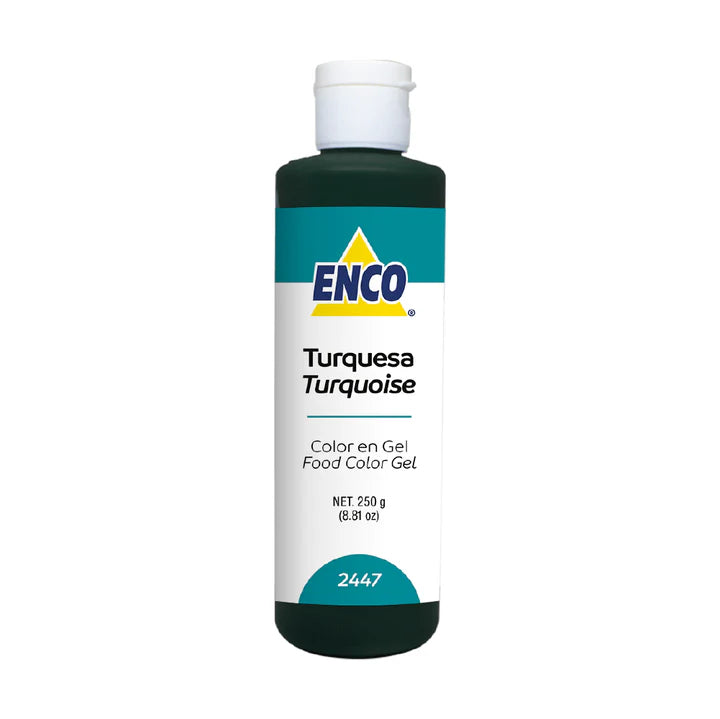 COLOR EN GEL VERDE TURQUESA 250 GR ENCO