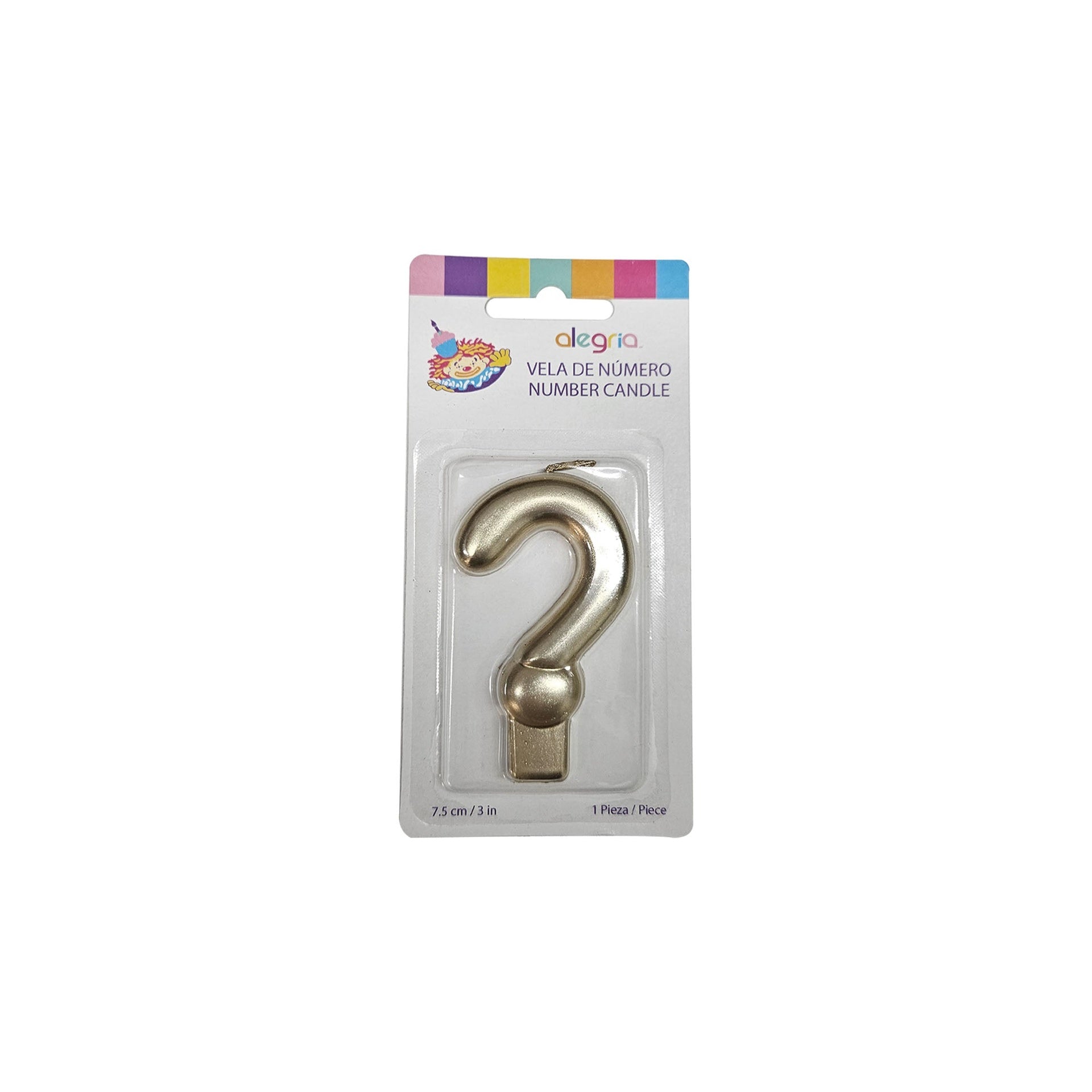 VELA CERA DORADA # ? TAMAÑO 7.5 CM