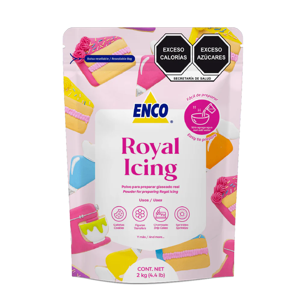 ROYAL ICING POLVO SABOR VAINILLA BOLSA 2 KG ENCO