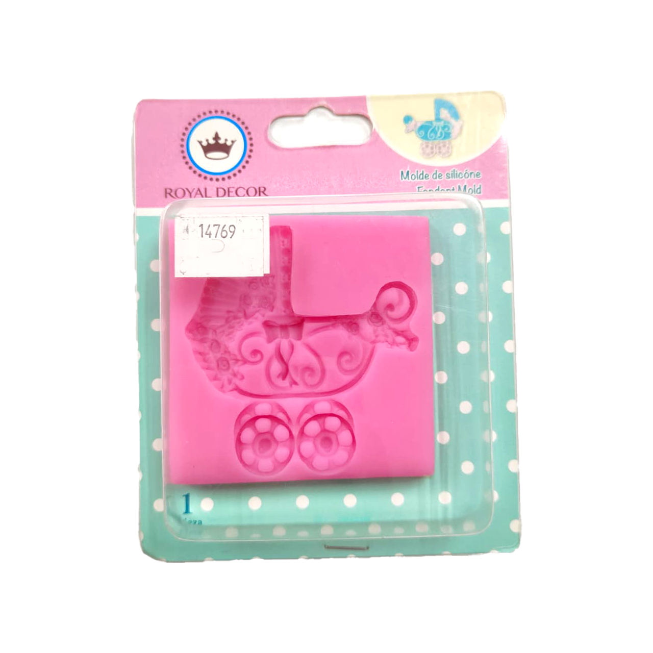 MOLDE SILICÓN CARREOLA PARA FONDANT ALEGRIA