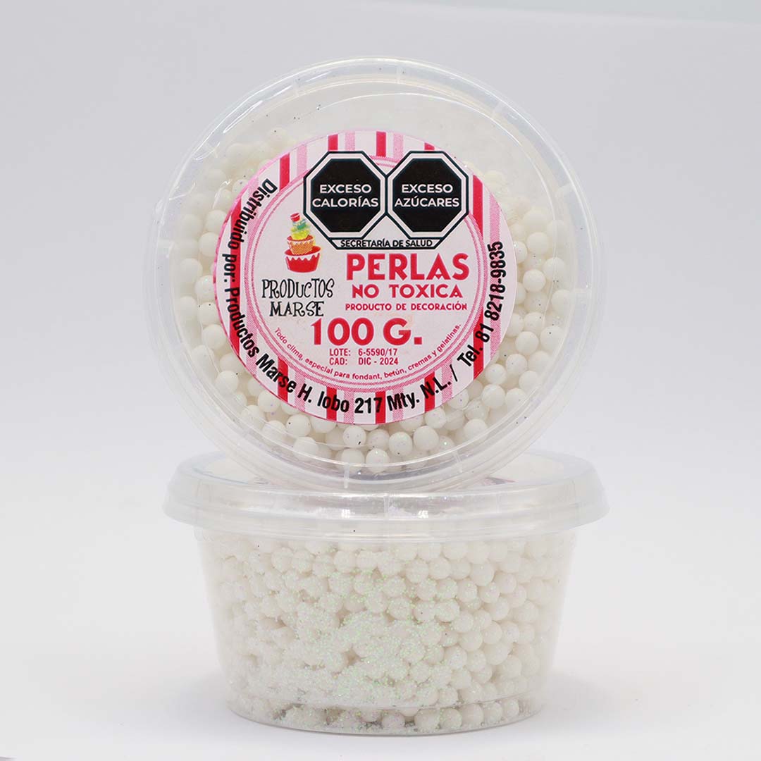 PERLA DIAMANTADA MEDIANA BLANCA 100 GR MARSE PDBM001