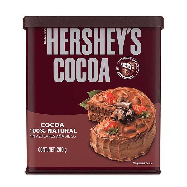 COCOA NATURAL EN LATA 200 GR HERSHEY'S