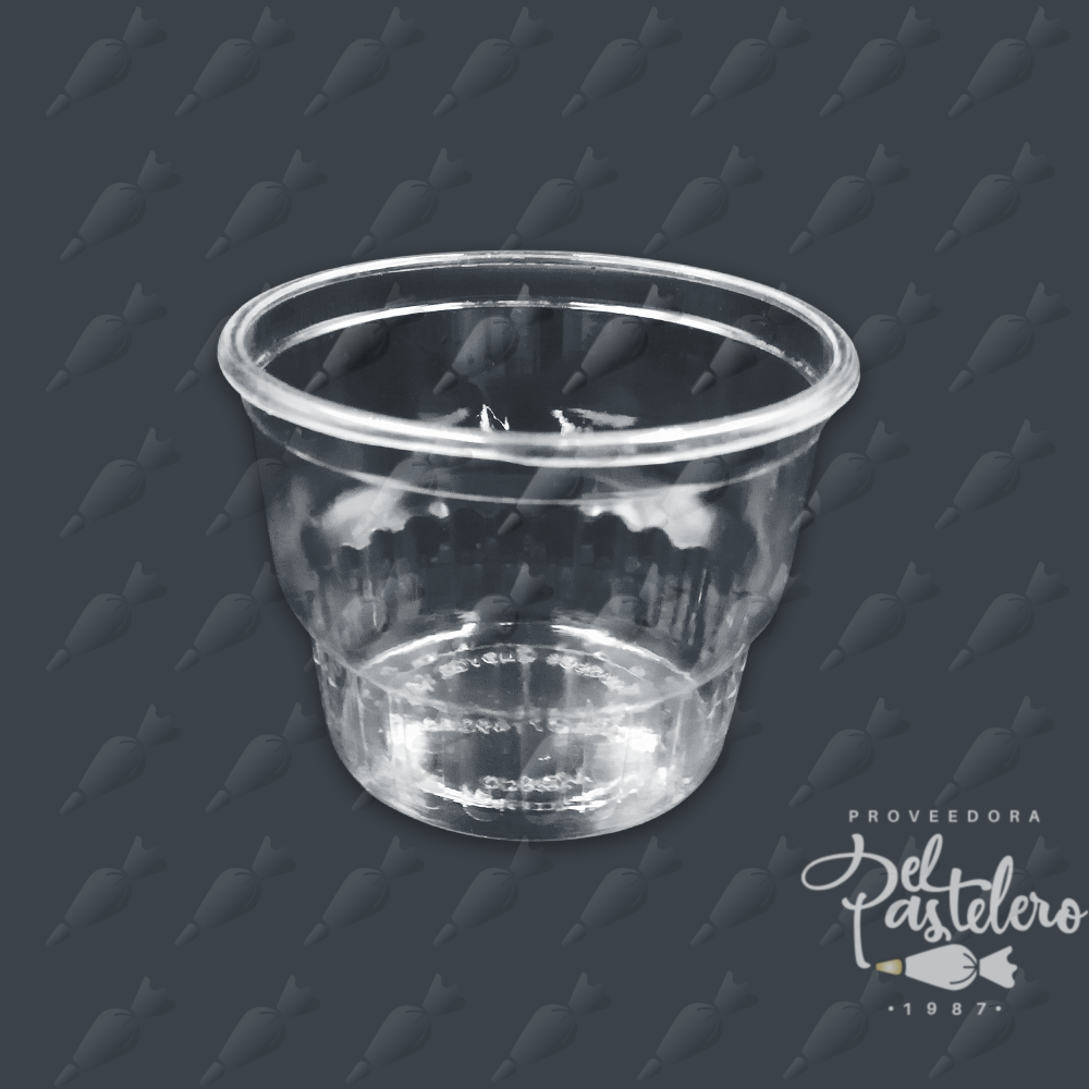 VASO PLASTICO TRANSPARENTE #19C 8.5 X 6 CM CUEVAS 50