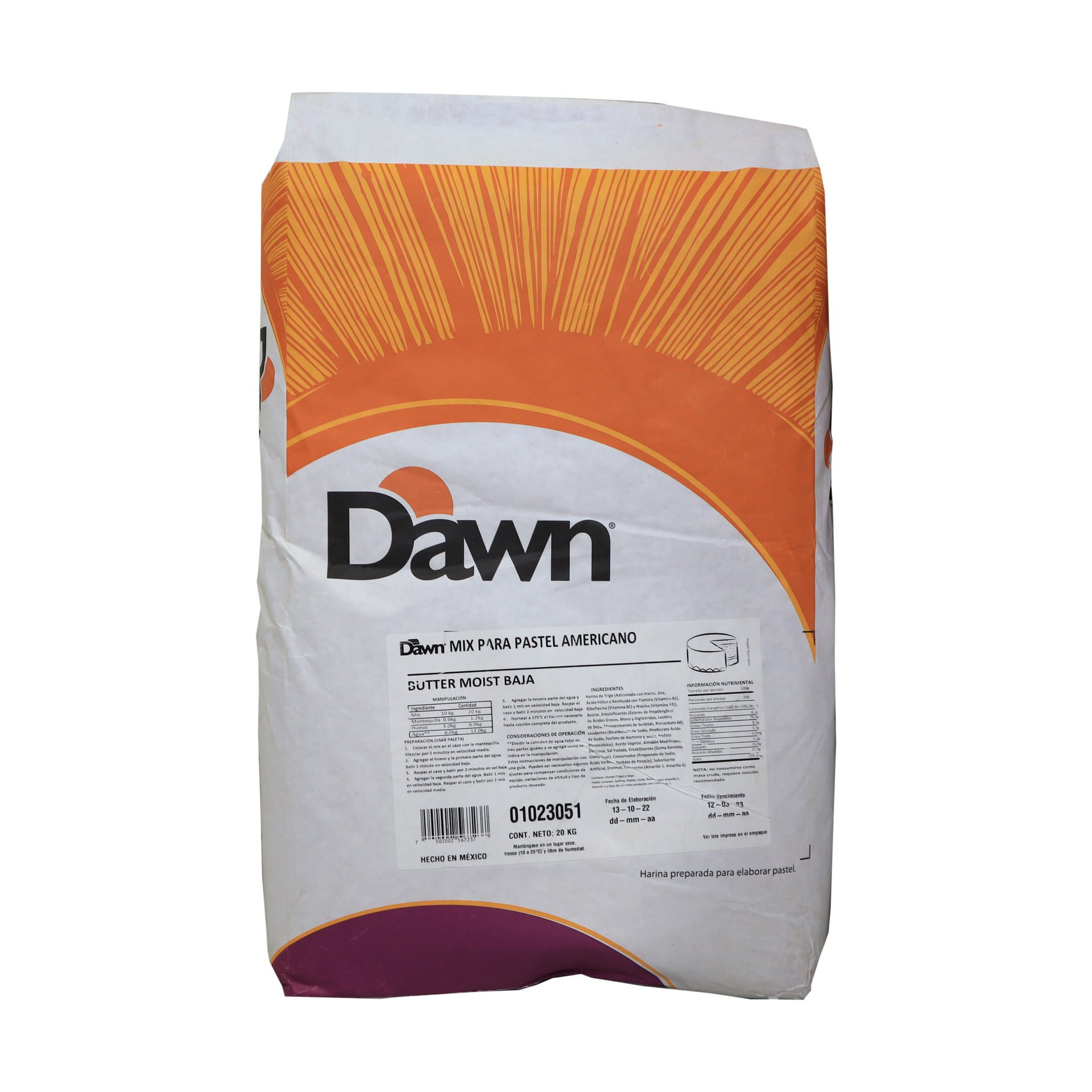 HARINA PREPARADA BUTTER MOIST BULTO 20 KG DAWN