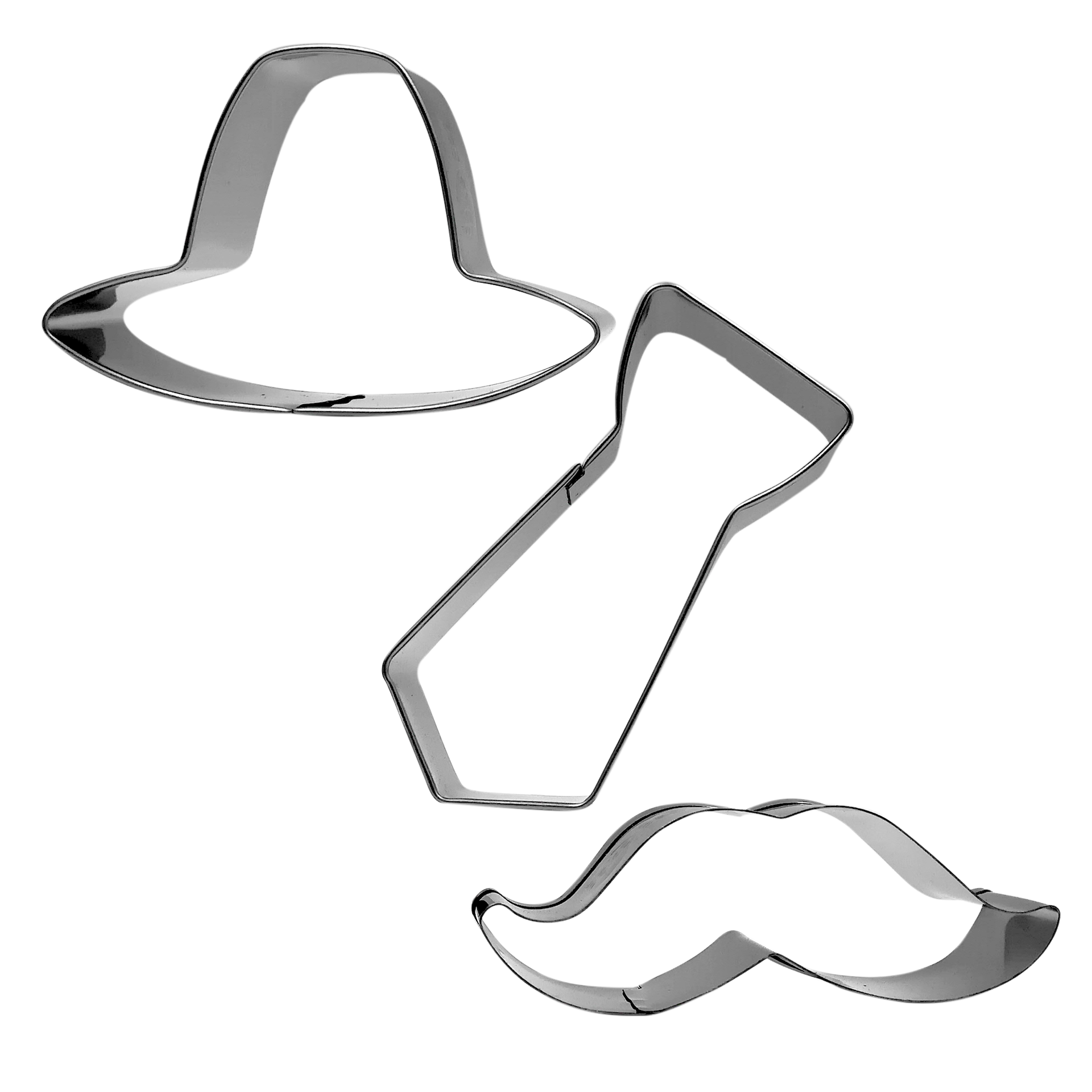 CORTADOR GALLETAS METALICO BIGOTE, CORBATA ALEGRIA