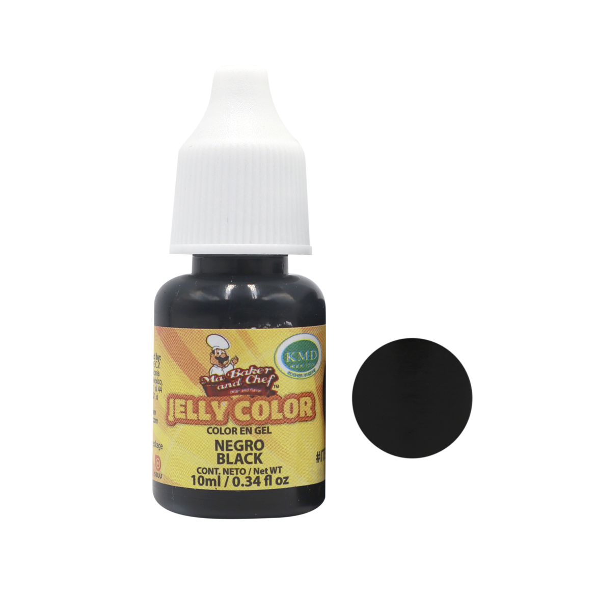 COLOR GEL NEGRO 10 ML MA BAKER