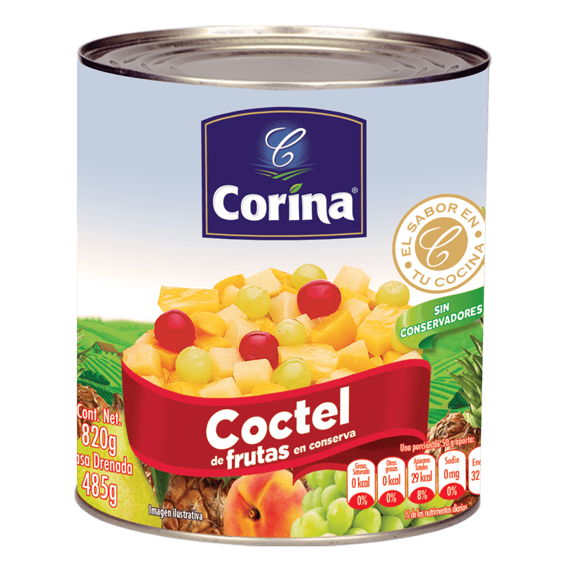 COCTEL DE FRUTAS LATA 820 GR CORINA