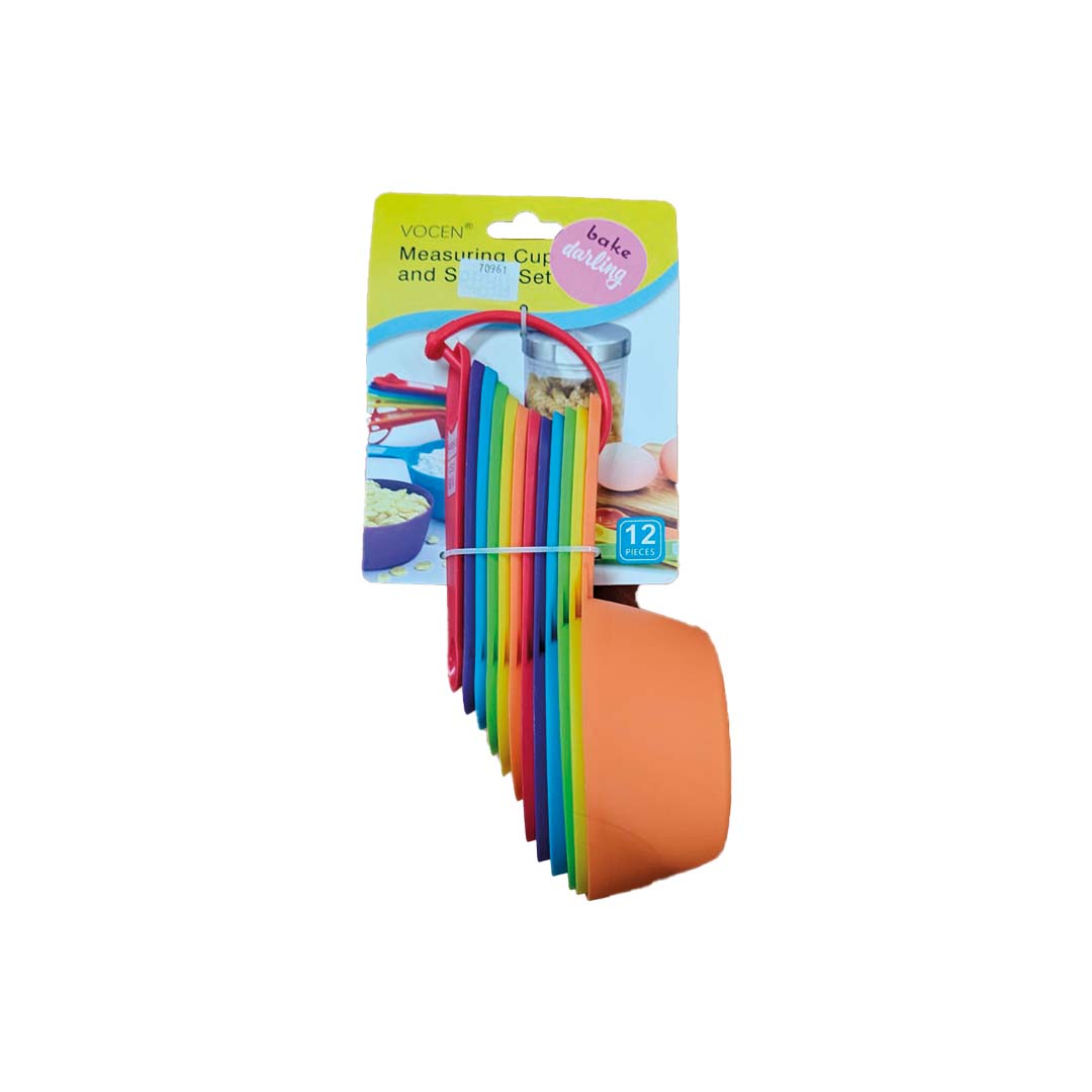 JUEGO TAZAS Y CUCHARAS MEDIDORAS 12 PIEZAS