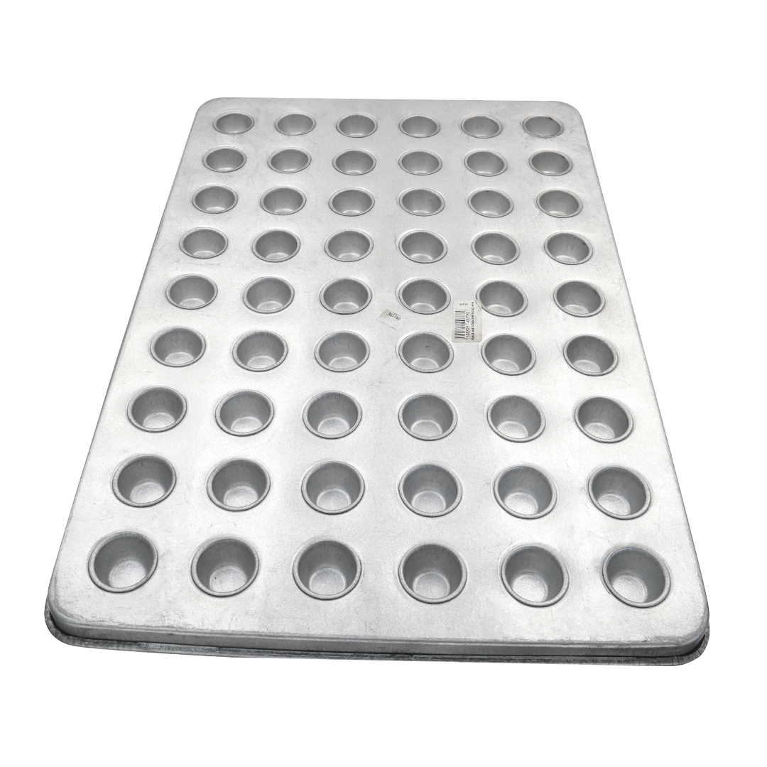 CHAROLA MINI MANTECADA ZINTROALUM 54 CAVIDADES 45 X 65 ACSA