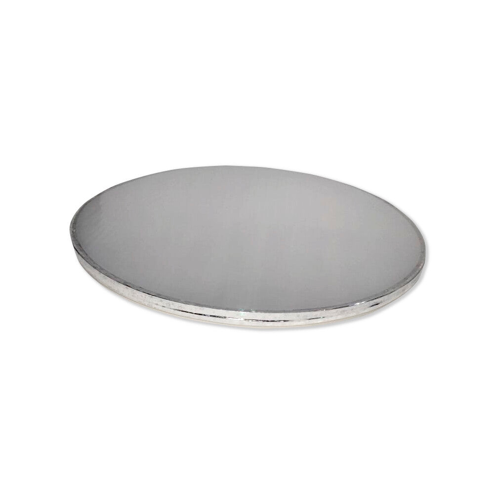BASE REDONDA MEDIO LISTON PLATA 25 CM PAQUETE 50 PIEZAS