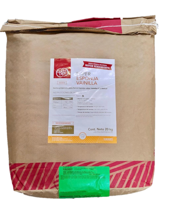 HARINA PREPARADA ESPONJA VAINILLA 20 KG KERRY