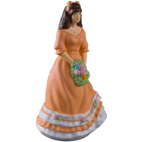 FIGURA DAMA PLASTICO 3D 16.8CM ALEGRIA