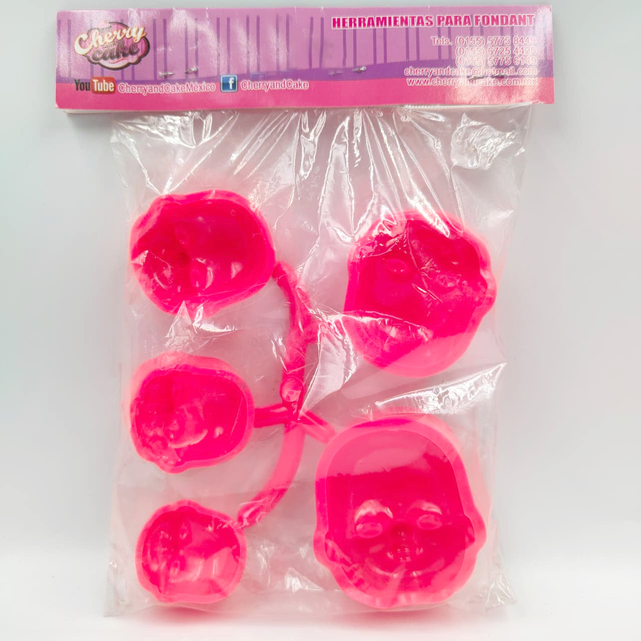 MOLDE PLASTICO CARAS BEBES CON 5PZ