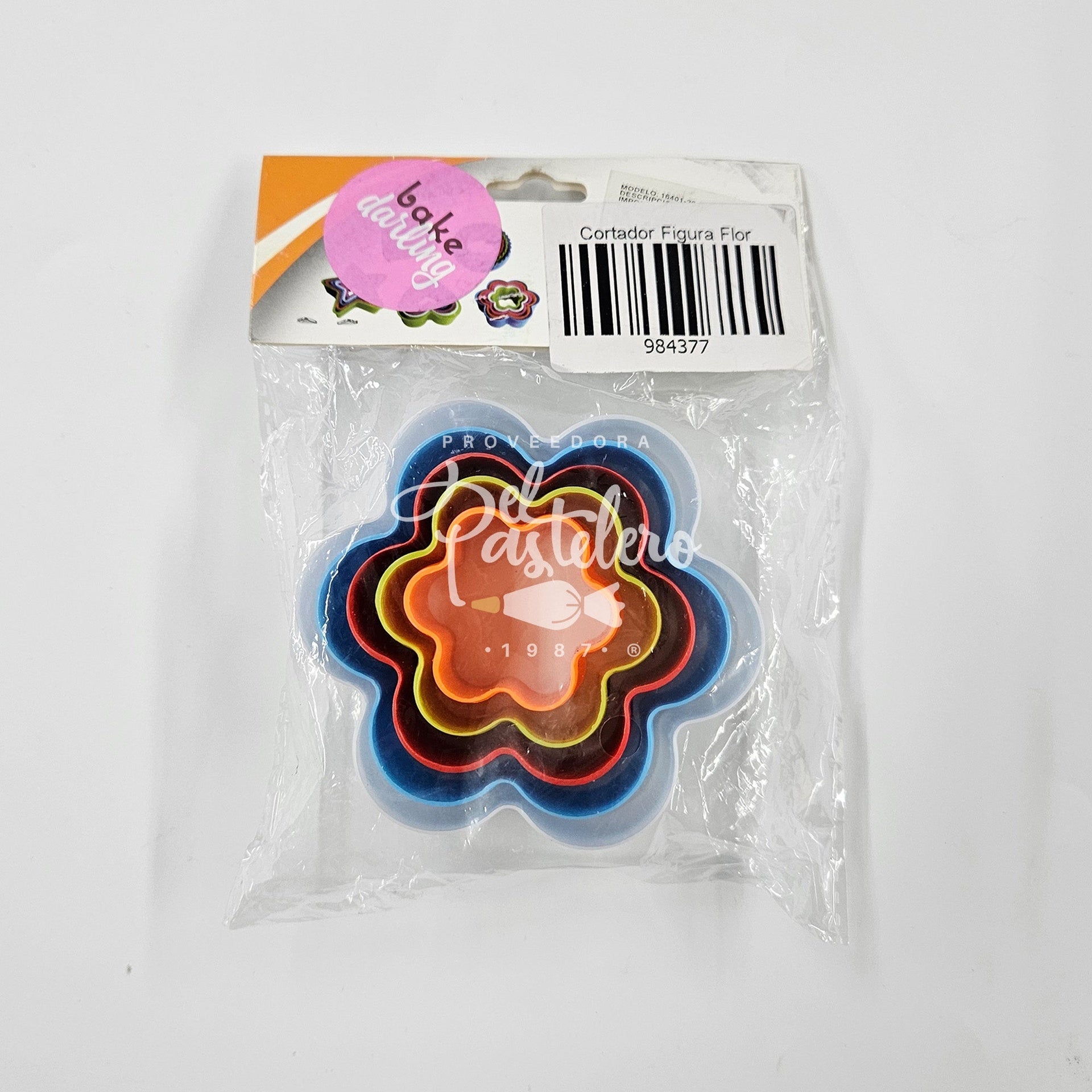 CORTADOR GALLETAS METALICO FLOR LISO 5 PIEZAS