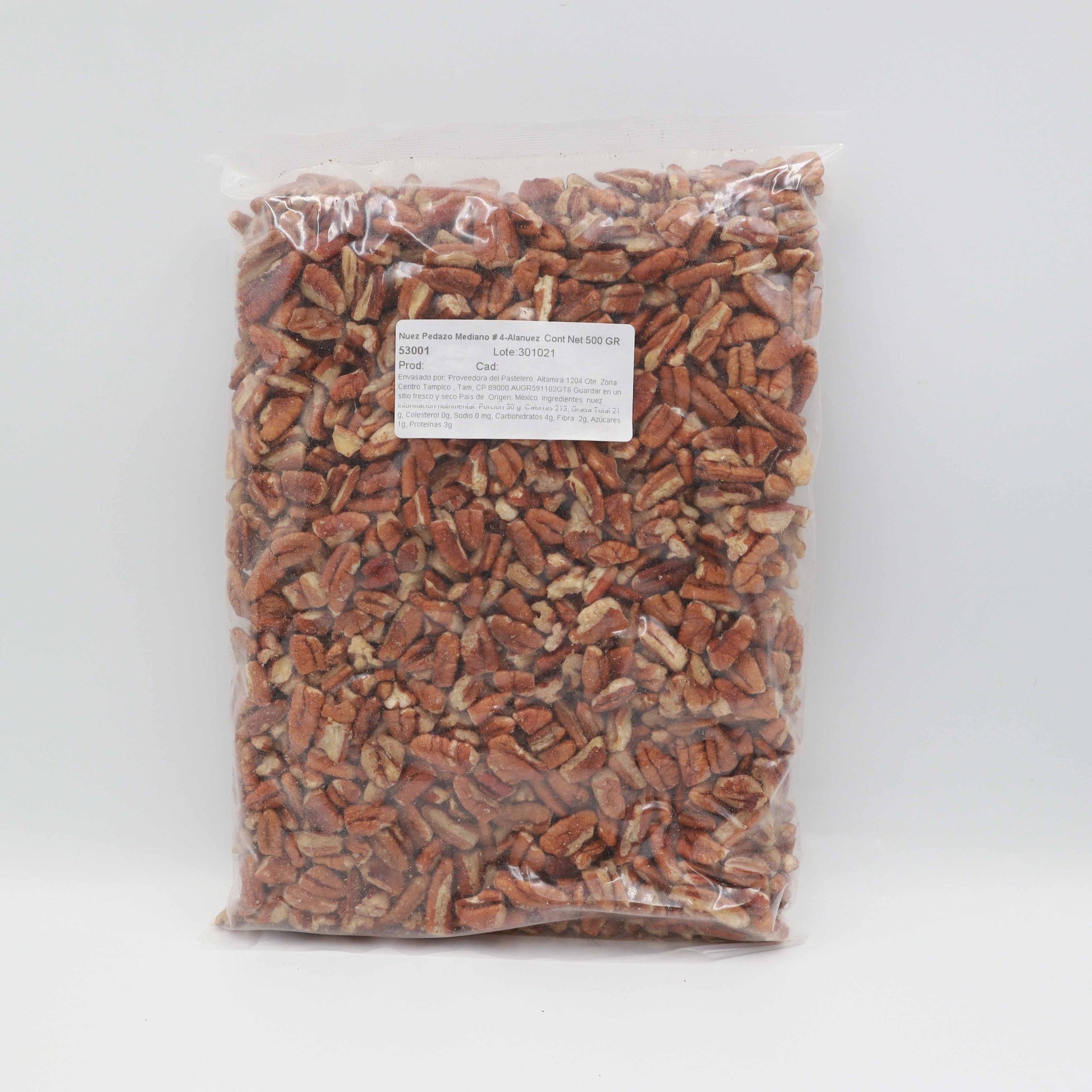 NUEZ PEDAZO MEDIANO BOLSA 500 GR