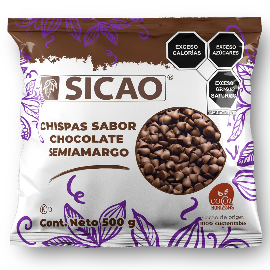 CHISPA CHOCOLATE SEMIAMARGO 500 GR SICAO
