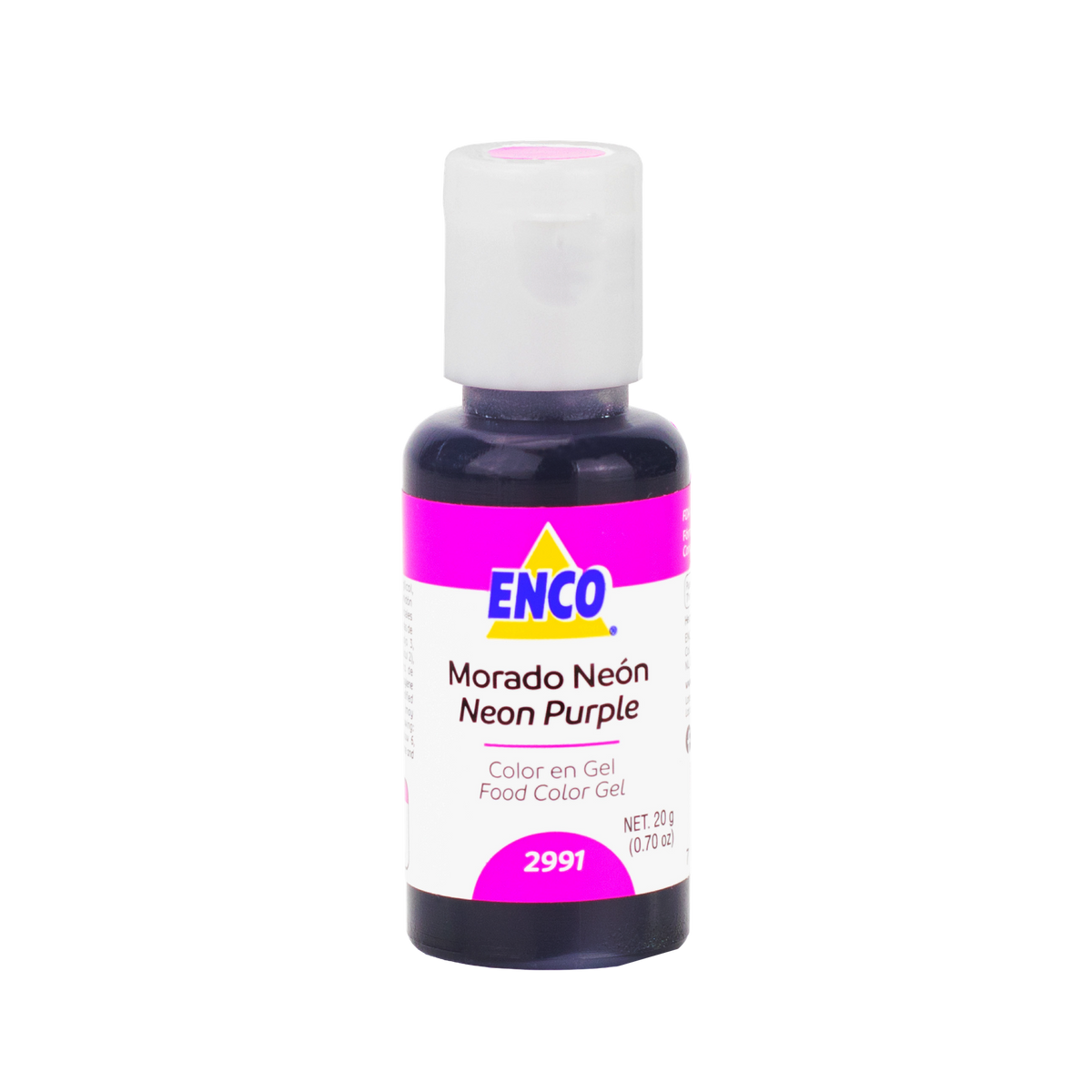 COLOR EN GEL MORADO NEON 20 GR ENCO – Distribuidora Del Pastelero