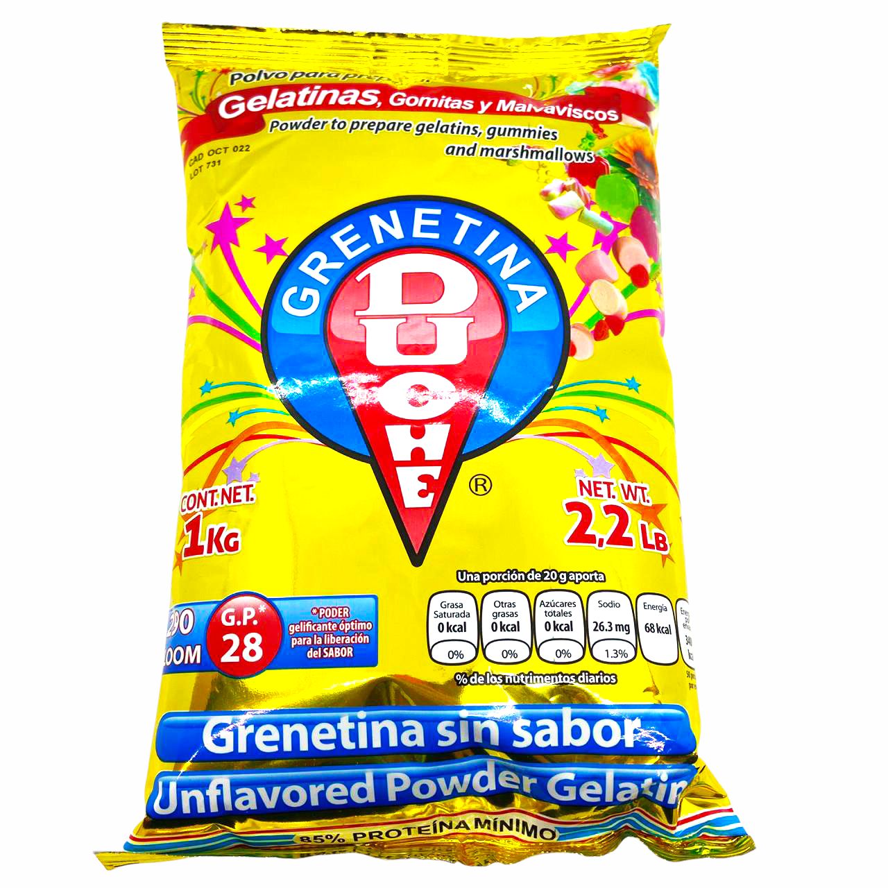 GRENETINA 290 BLOOM BOLSA 1 KG DUCHE