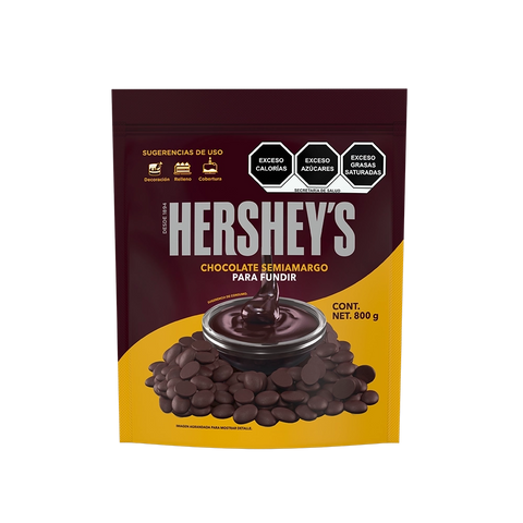 Chocolate semiamargo para fundir - 800 gr - Hershey's