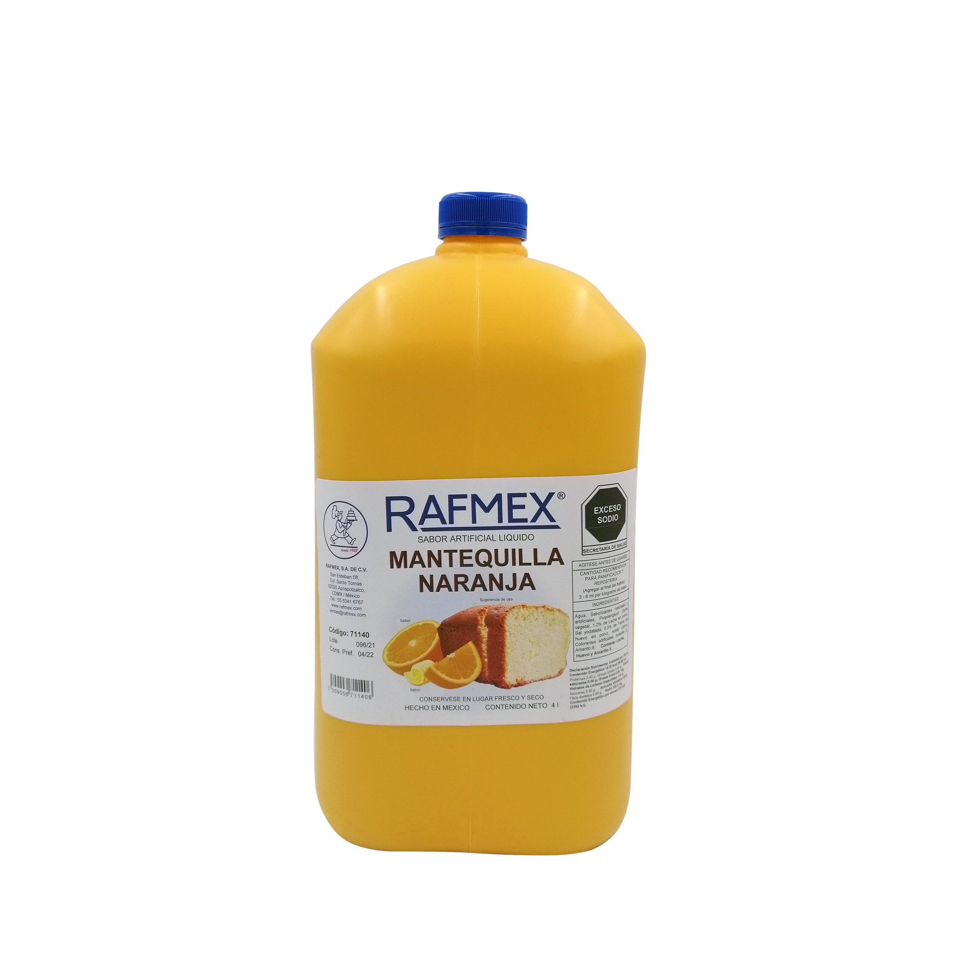 ESENCIA MANTEQUILLA NARANJA GALÓN 4 LTS 71140 RAFMEX