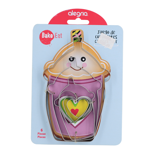CORTADOR GALLETAS ACERO INOXIDABLE VASO, CORAZÓN