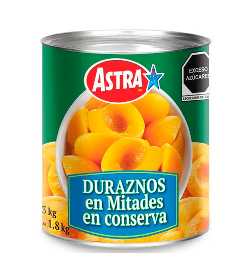 DURAZNO EN MITADES LATA 3 KG ASTRA