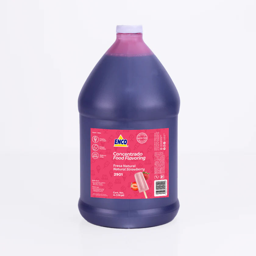 CONCENTRADO FRESA NATURAL GALÓN 4 LTS ENCO