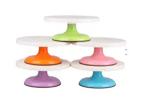 BASE GIRATORIA BASE METAL PLATO PASTICO 27 CM DTEM991 CHERRY