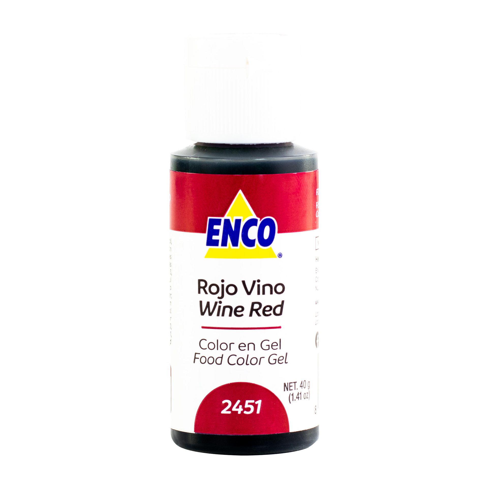 COLOR EN GEL ROJO VINO 40 GR ENCO