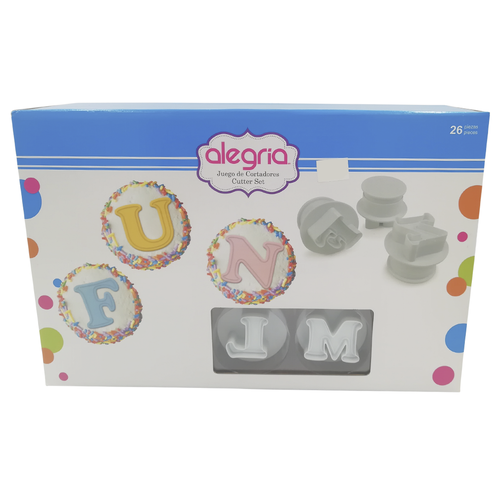 CORTADOR EYECTOR PLASTICO LETRAS MAYUSCULAS ALEGRIA