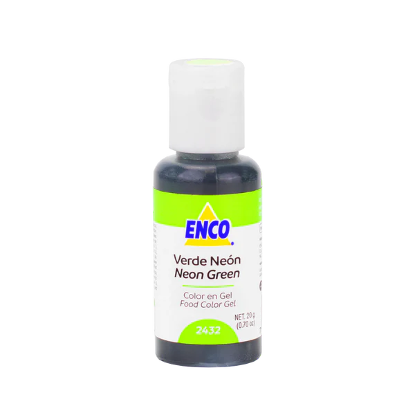 COLOR EN GEL VERDE NEON 20 GR ENCO