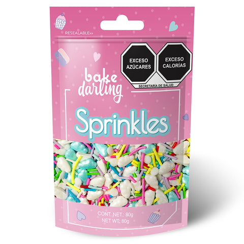SPRINKLES MIX NUBES COLORES 80 GR BAKE DARLING