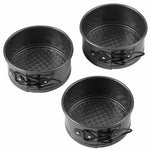 Juego de Mini Moldes Redondos Desmontables - 3 pzs - 10,1 cm