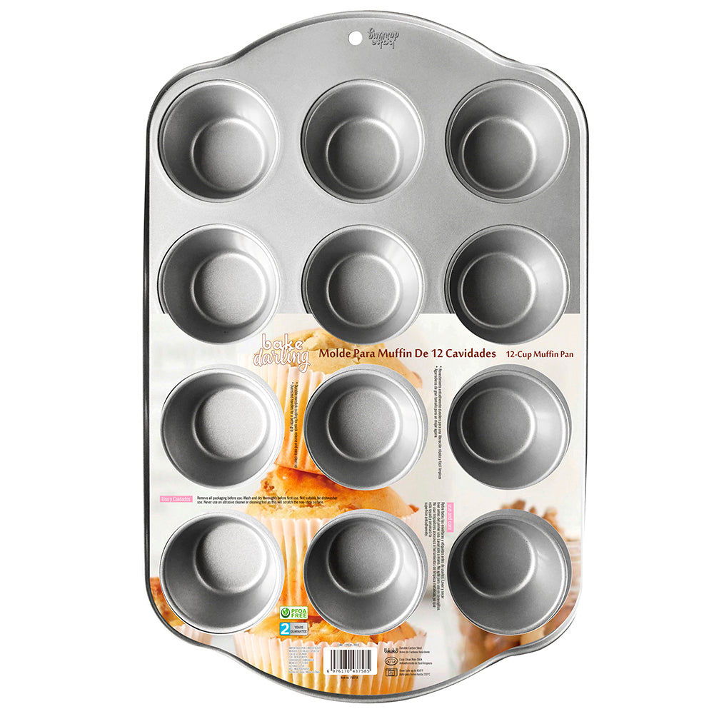 MOLDE MUFFIN ACERO INOXIDABLE 12X41X26.5CM CAVIDADES
