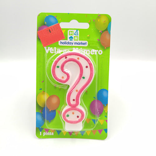 VELA NUMERICA CONFETTI ROSA SIGNO ?