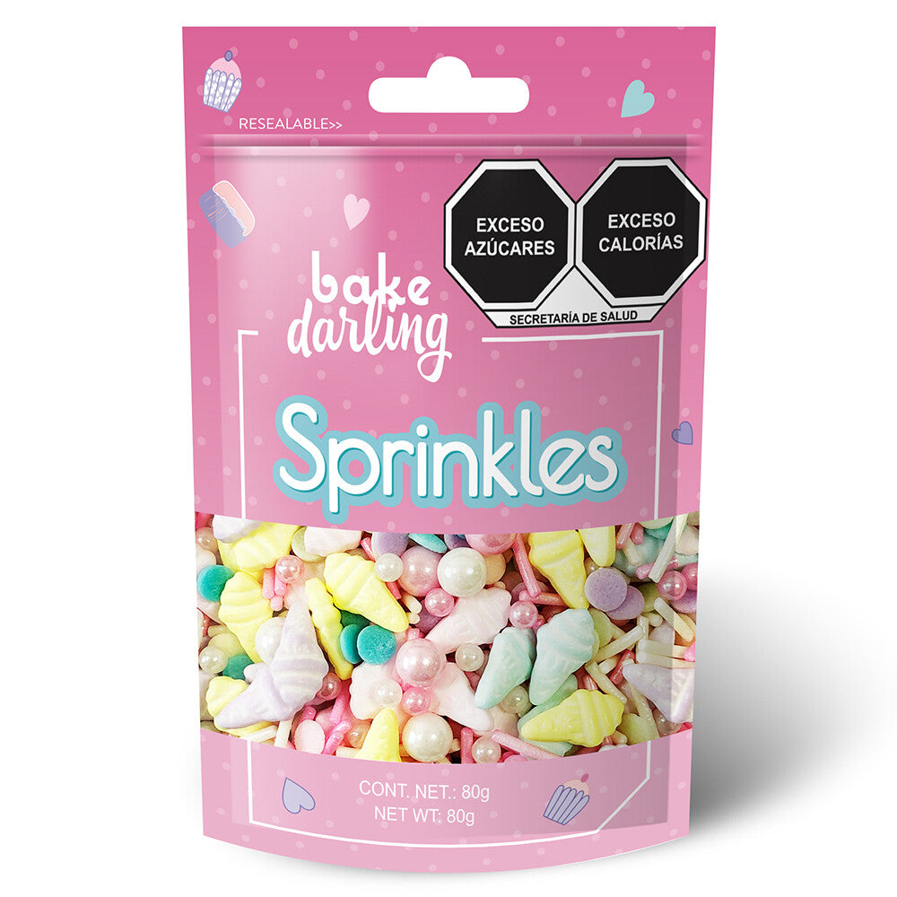 SPRINKLES MIX HELADO Y PERLAS 80 GR BAKE DARLING
