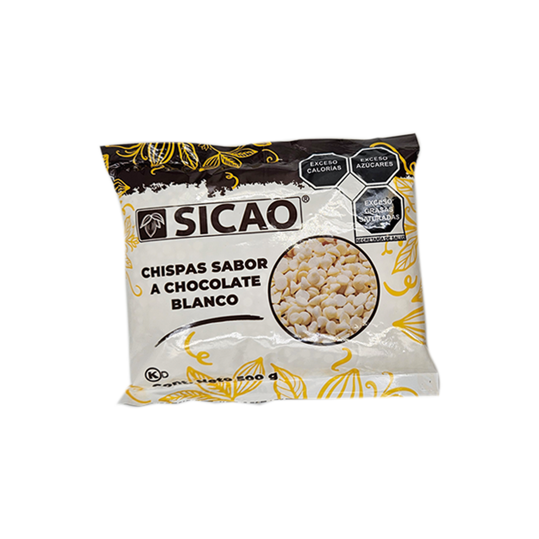 CHISPAS SABOR CHOCOLATE BLANCO BOLSA 500 GR SICAO