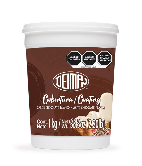 COBERTURA CHOCOLATE BLANCO FRASCO 1 LT DEIMAN