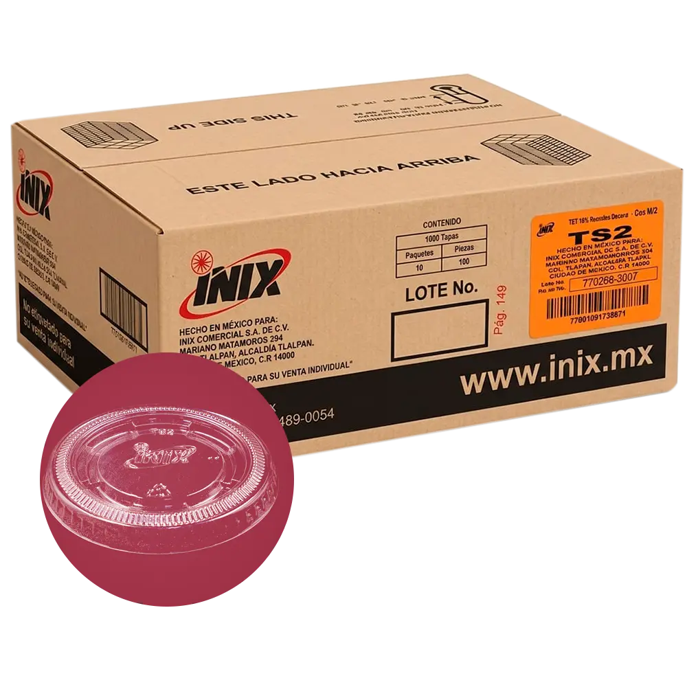 TAPA SOUFFLE 2 OZ CAJA C-10 PAQUETES C-100 INIX TS2