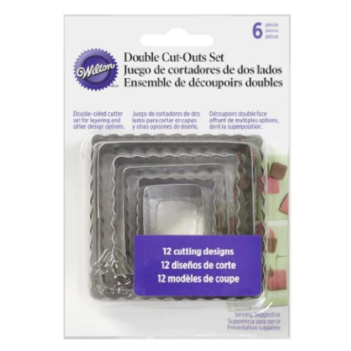 CORTADOR GALLETAS METALICO CUADRADO 6 PIEZAS WILTON