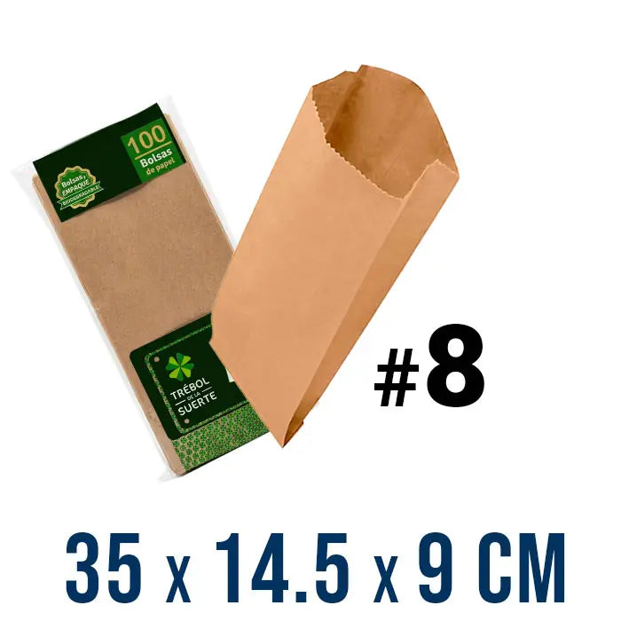 BOLSA PARA PAN #8 PAQUETE CON 100 PZ