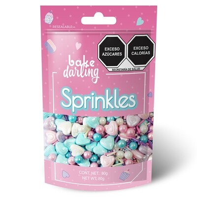 SPRINKLES MIX FIESTA CORAZONES 80 GR BAKE DARLING