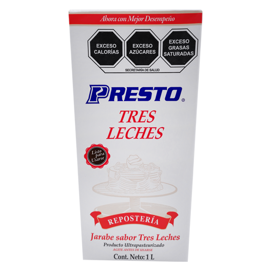 JARABE TRES LECHES UHT 1 LT PRESTO