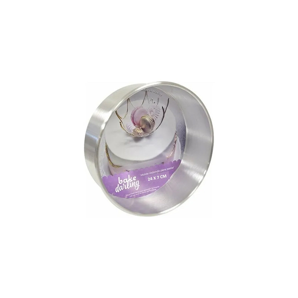 MOLDE REDONDO ACERO ANTIADHERENTE 24X7 CM BAKE DARLING