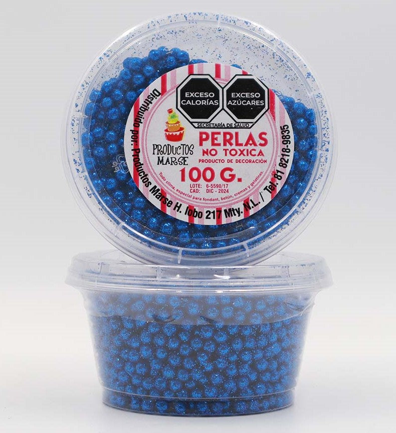 PERLA DIAMANTADA MEDIANA AZUL REY 100 GR MARSE PDAR001